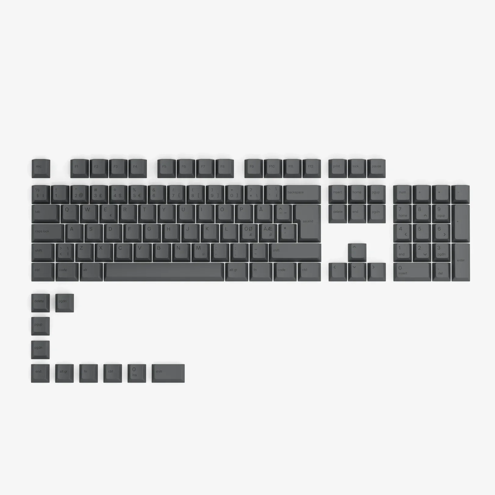 GPBT Black Ash V1 Dye Sublimated Keycaps - Image 10