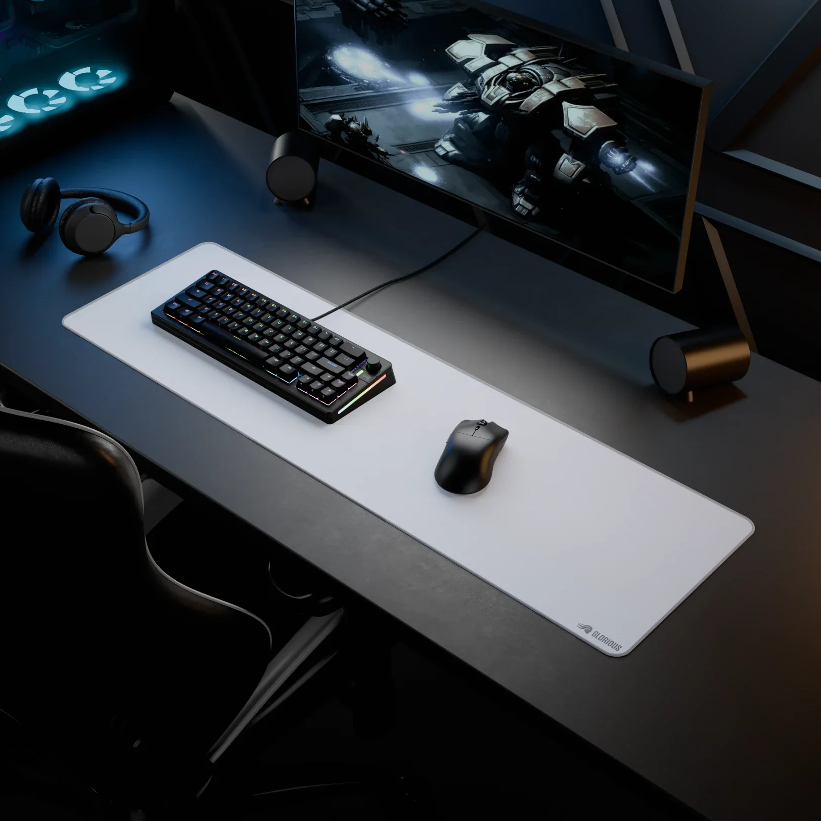 GMP 2 White Stitched Cloth Gaming Mouse Pad - Image 3