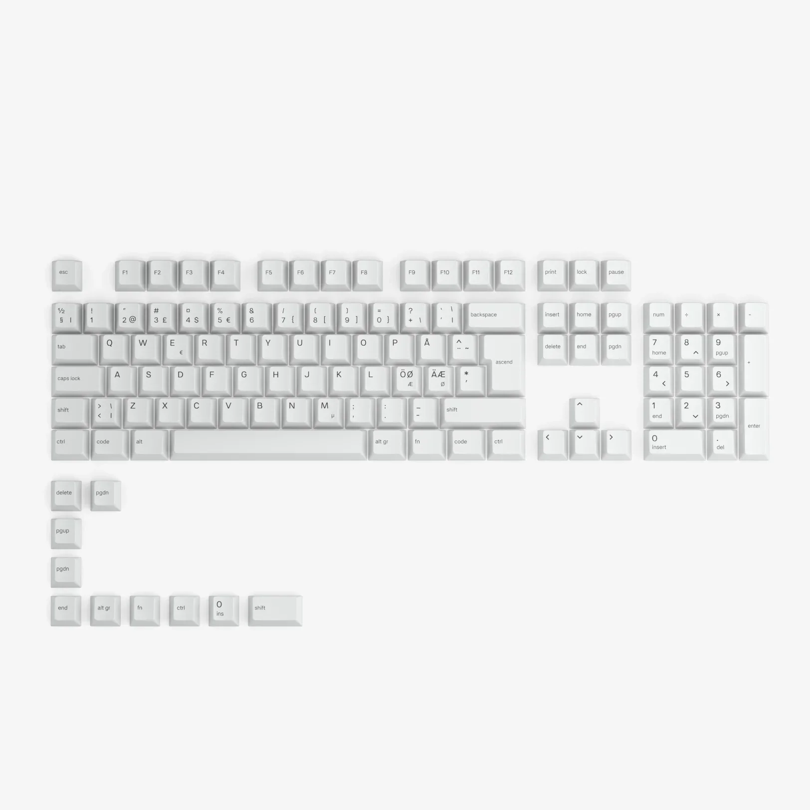 GPBT Arctic White Dye Sublimated Keycaps - Image 10