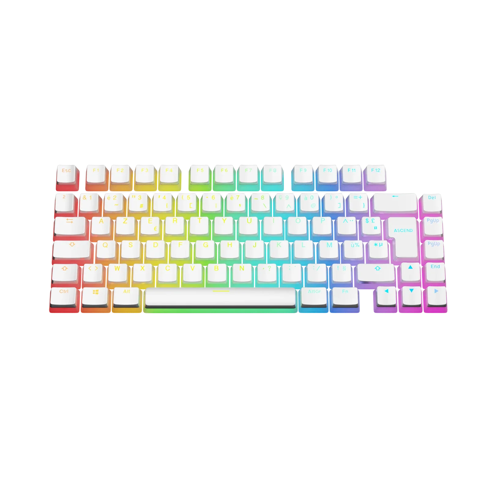 Keycaps Aura V3 White FR - Image 12